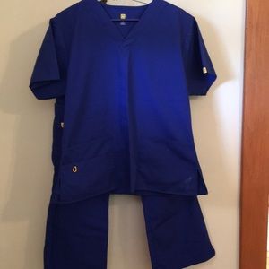 Wonderwink Scrub Set Royal Large Petite